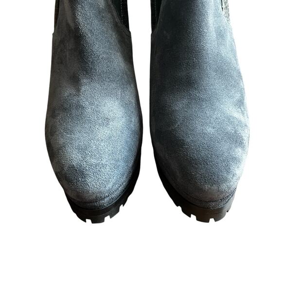 ALL SAINTS Sahara Snakeskin Embossed Suede Bootie Size 39 gray  NEW - Picture 5 of 9